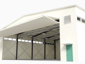 hangar for aircraft and large equipment Model 3D