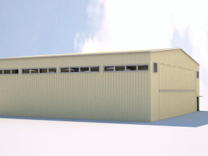 hangar for aircraft and large equipment Model 3D