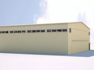 hangar para aeronaves e equipamentos de grande porte Modelo 3D