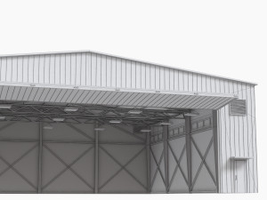 hangar for aircraft and large equipment Model 3D