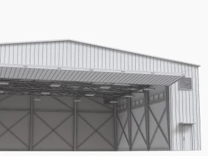 hangar para aeronaves e equipamentos de grande porte Modelo 3D