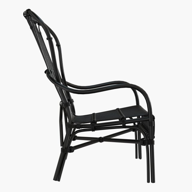 Ikea black rattan shop chair storsele