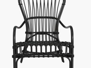storsele ikea chair rattan bamboo black 3D Модель