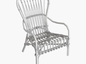 storsele ikea chair rattan bamboo black 3D Модель