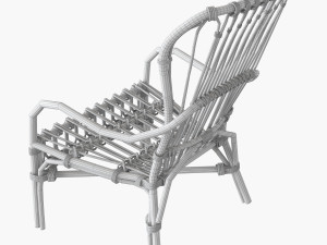 storsele ikea chair rattan bamboo black 3D Модель