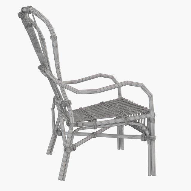 storsele ikea chair rattan bamboo black 3D in 3DExport