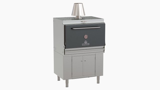 hosper hmb ab 110 mibrasa charcoal oven with cupboard below Model 3D .c4d .max .obj .3ds .fbx .stl .blend 