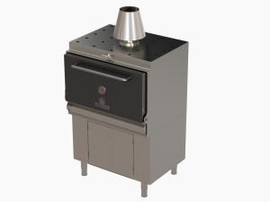 hosper hmb ab 110 mibrasa charcoal oven with cupboard below Model 3D