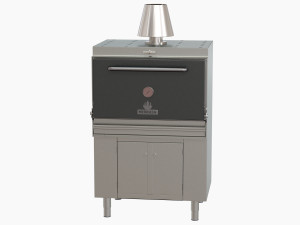 hosper hmb ab 110 mibrasa charcoal oven with cupboard below Model 3D