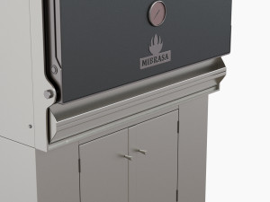 hosper hmb ab 110 mibrasa charcoal oven with cupboard below Model 3D