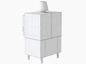 hosper hmb ab 110 mibrasa charcoal oven with cupboard below Model 3D