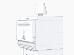 hosper hmb ab 110 mibrasa charcoal oven with cupboard below Model 3D