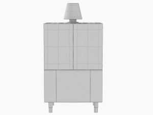 hosper hmb ab 110 mibrasa charcoal oven with cupboard below Model 3D