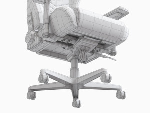 noblechairs hero gaming leather chair 3D 模型