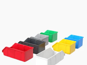 Scatole di plastica ikea per i componenti Modello 3D