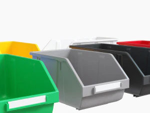 Scatole di plastica ikea per i componenti Modello 3D