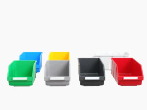 Scatole di plastica ikea per i componenti Modello 3D