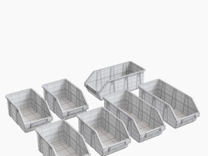 ikea plastic boxes for parts 3D Model