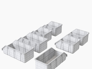 ikea plastic boxes for parts 3D Model