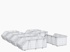 ikea plastic boxes for parts 3D Model