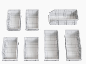 ikea plastic boxes for parts 3D Model