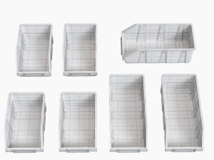 Scatole di plastica ikea per i componenti Modello 3D