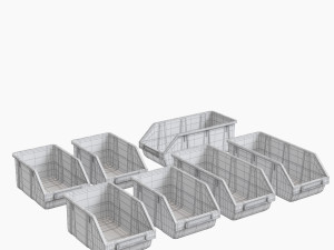 ikea plastic boxes for parts 3D Model