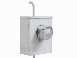 exterior electric meter for house 3D 模型