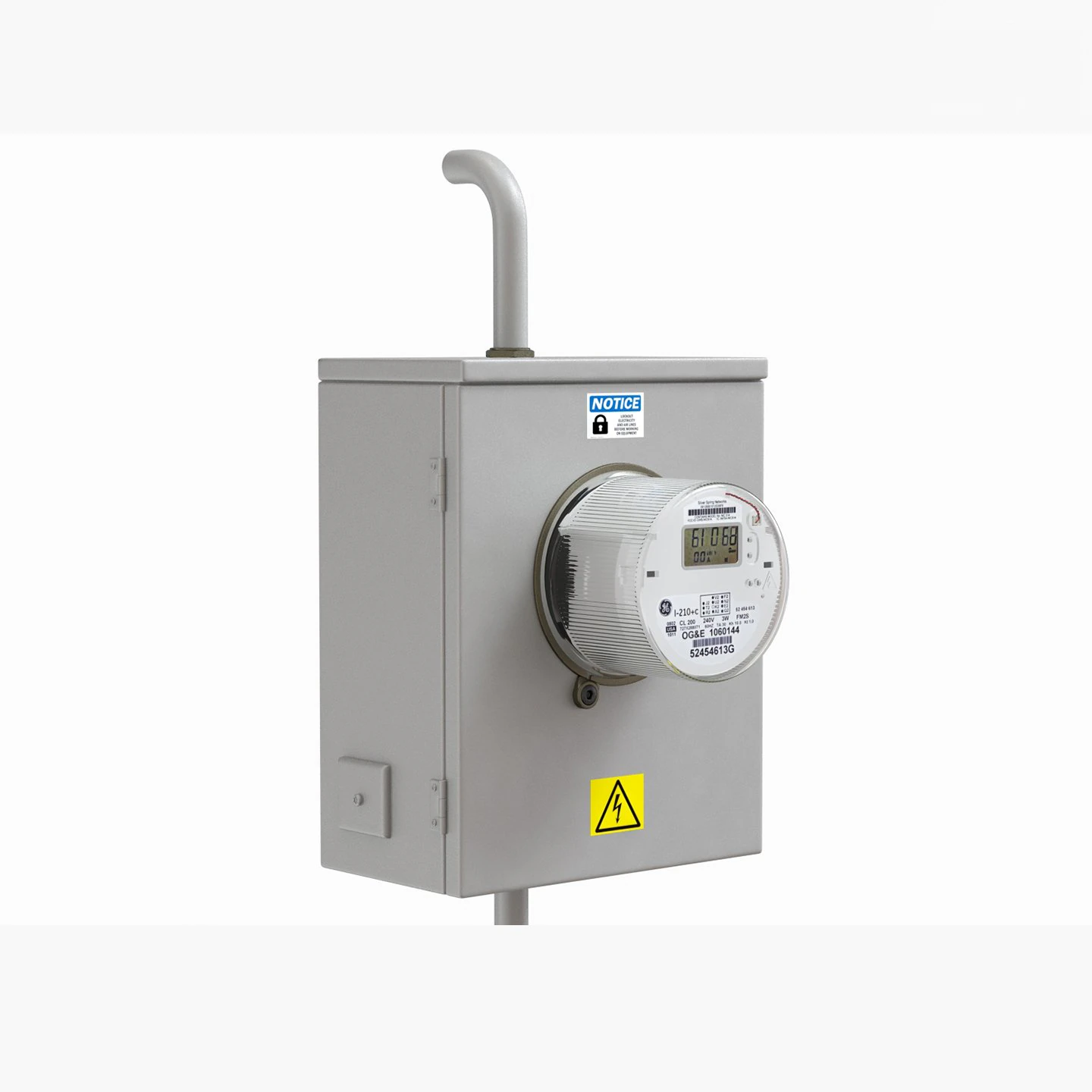 exterior electric meter for house 3D Model .c4d .max .obj .3ds .fbx .stl .blend 