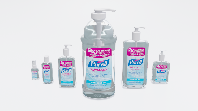 bottles with antiseptic disinfectant 3D मॉडल .c4d .max .obj .3ds .fbx .stl .blend 