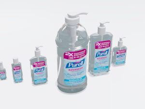 bottles with antiseptic disinfectant 3D मॉडल
