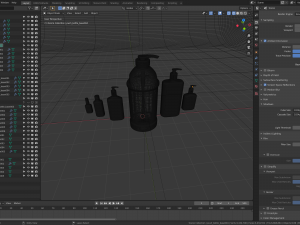 bottles with antiseptic disinfectant 3D मॉडल
