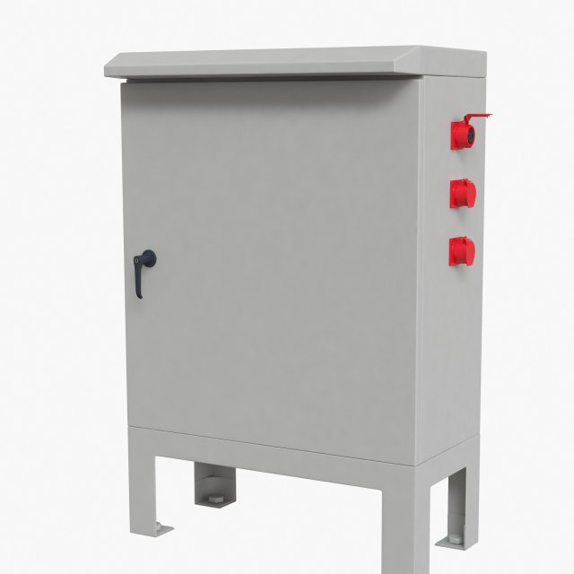 outdoor electric box 3D Model .c4d .max .obj .3ds .fbx .stl .blend 