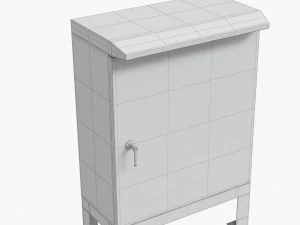 caixa el&eacute;trica ao ar livre Modelo 3D