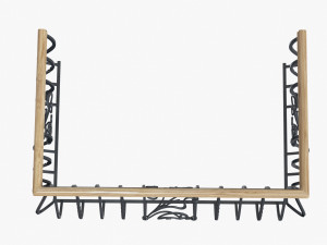 Metal forged balcony railing 3D Model