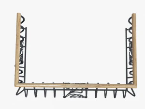 Metal forged balcony railing 3D Model