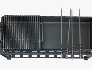 barbecue grill for skewers and grates 3D Модель