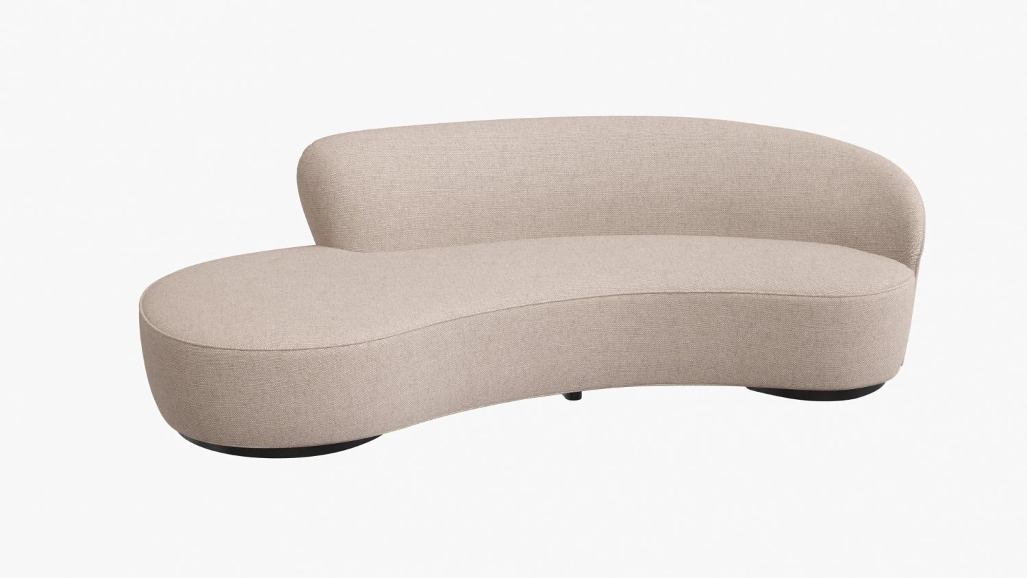 mini sofa curved kagan vladimir beige 3D Model .c4d .max .obj .3ds .fbx .stl .blend 