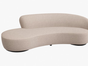 mini sofa curved kagan vladimir beige 3D Модель