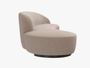 mini sofa curved kagan vladimir beige 3D 模型