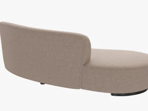 mini sofa curved kagan vladimir beige 3D Model