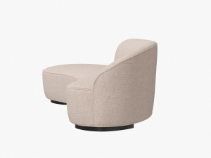 mini sofa curved kagan vladimir beige 3D 模型