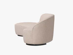 mini sofa curved kagan vladimir beige 3D Model