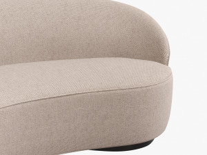 mini sofa curved kagan vladimir beige 3D 模型