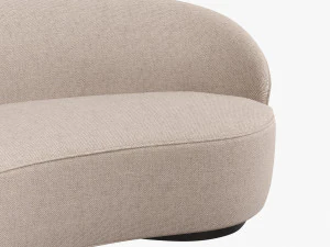 mini sofa curved kagan vladimir beige 3D Model