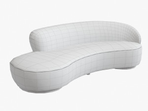 mini sofa curved kagan vladimir beige 3D 模型