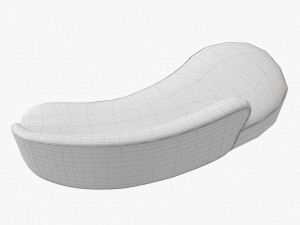 mini sofa curved kagan vladimir beige 3D 模型