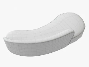 mini sofa curved kagan vladimir beige 3D Model