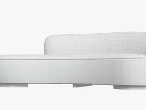 mini sofa curved kagan vladimir beige 3D Model