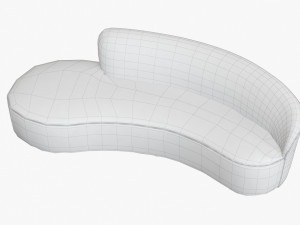 mini sofa curved kagan vladimir beige 3D 模型
